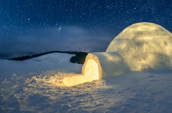 Iglu Übernachtung – Schlafen wie die Inuit in Garmisch-Partenkirchen, Zugspitze, Bayern